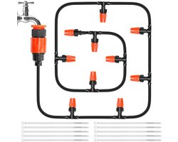 Automatisch Druppelirrigatiesysteem voor Tuin en Groene Ruimtes - Watergeefsysteem met Slangen, Dreetters en Verbinders