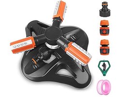 Automatische 360° Roterende Tuinsproeier - 3-armige Verstelbare Sproeier voor Gazonirrigatie