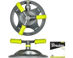 Bradas Lime LINE 4383, gazonsproeier, sproeier, sproeier, 3 armen, cirkelsproeier, lichtgroen-grijs