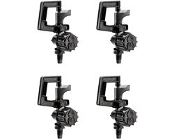 Druppelirrigatie Sproeiers 4-Pack met Roterend 360° Sproeipatroon en Verstelbare Bereik