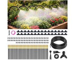 Druppelirrigatiesysteem Kit - Vernevelingssysteem Tuin - Planten Bewateren - Dubbele Zone Verneveling - 100FT - Koper