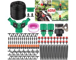 Druppelirrigatiesysteem voor de tuin - 40 m, DIY Micro Automatische Tuinbevochtiging