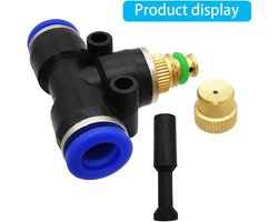 Inovra - Messing Verstelbare Mist Nozzle Set - 7 Stuks - voor Patio Tuin Kas - Quick Connector - Atomizing Nozzle - 8mm Intubatiebuis . - Tuinsproeier