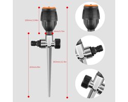 Inovra Plus - Automatische 360° roterende gazonsproeier voor efficiënte irrigatie - Geschikt voor grote oppervlakken in de tuin - Set van 2 stuks