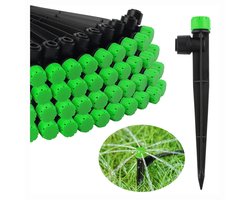 Instelbare druppelstraler 360 graden voor tuin en balkon, geschikt voor 1/4 inch slangen