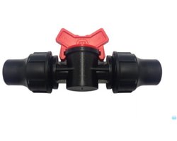 Kraan met 2 x 16mm klemkoppeling