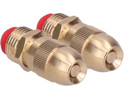 Messing Vernevelingssproeiers, Verstelbare Watersproeier G 1/2 Buitendraad Tuin Gazon Sproeier Sproeier (2 Stuks)