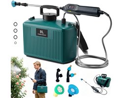 Rugspuit - Accu Sproeier - Draagbare Plantenspuit - Tuinsproeier met 4 Sproeikoppen - 9L - Elektrisch - 2500mAh - 2 Standen - 22-60 cm - Gifspuit - Voor Tuin en Gazon