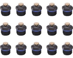 Sproeikoppen - Druppelsproeiers Micro-sproeiers - Tuin Bewateren - 360 Graden Nevel - 15 stuks - Blauw