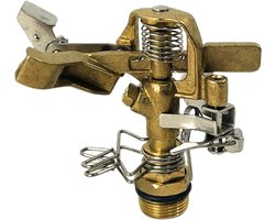 Synx Tools Sectorsproeier 3/4 aansluiting Tuinsproeier - cirkelsproeier - Messing - 16 m reikwijdte - sproeiers voor tuin - zwenksproeier - sproeier drukspuit