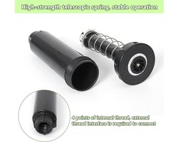 Telescopische sprinkler met 360 graden bereik voor tuinirrigatie en gazon - retractable gazonsproeier met G1/2 sprinkler voor planten en bloembedden - zwart, 4 meter bereik.