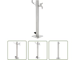 The Living Store Waterkolom RVS - 5.1 x 65 cm - met kraan