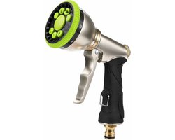 TOVBMUP Tuindouche - Hogedruk handdouche voor in de tuin - 9-functie sproeikop - Verstelbare waterstroom tuinsproeier - Geschikt voor tuinbesproeiing, autowassen, landschapsarchitectuur - Groen