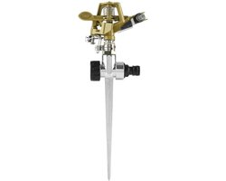 TRANKIELO® - Professionele Tuinsproeier met Metalen Spike – 360 Graden Zware Impact – Verstelbare Bereik – Ideaal voor Gazons, Tuinen en Landbouw