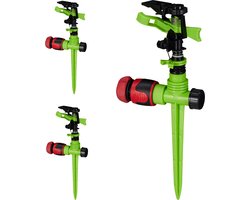 tuinsproeier set van 3 - reikwijdte 7 m - tot 150 m² - sectorsproeier 20-360° - cirkelsproeier
