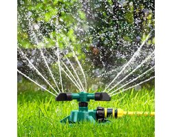 Tuinsproeier-zwenksproeier-360 graden roterende, duurzame, 3-armige, verstelbare watersproeier-Bewatering van gazonplanten op grote schaal