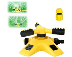 Tuinsproeiers - 360° zwenksproeier - Tuinslangaansluiting - Automatische Sprinkler voor het Gazon - 3-armige roterende sproeier irrigatiesysteem - voor het besproeien van je gras, bloemen, groenten - watersproeier