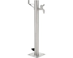 vidaXL - Tuinwaterkolom - rond - 65 - cm - roestvrij - staal