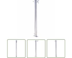 vidaXL Tuinwaterzuil - Waterzuil - Waterzuil 100 cm roestvrij staal rond - Inox Waterzuil - Roestvast Staal Waterzuil - Watertappunt Tuin