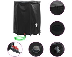 vidaXL Waterreservoir - Waterreservoirs - Regenton - Regenton Met Kraan - Watertank met kraan opvouwbaar 1250 L PVC