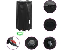 vidaXL Waterreservoir - Waterreservoirs - Regenton - Regenton Met Kraan - Watertank met kraan opvouwbaar 380 L PVC