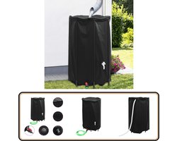 vidaXL Watertank - Opvouwbaar - 500L - Inclusief Kraan Regenwatertank - Wateropvang - Pvc Watertank - Buitenterrein Irrigatie - Tuin Accessoires