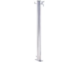 vidaXL - Waterzuil - 100 - cm - roestvrij - staal - rond
