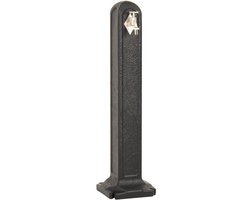 vidaXL Waterzuil met kraan - Steenlook Antraciet Tuinwaterzuil - Waterspuit - Buisverbinding - Tuingereedschap - Tuinaccessoires