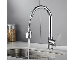 Waterkraan zwenksproeier met flexibele 360° draaiende verlengslang