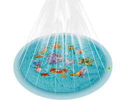 Watermat met Fontein | Waterspeelmat 165 cm | Spelen met water | Splash Pad Sproeier