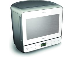 13 liter zilveren magnetron met grill en stoompan-rooster bord - stil 0 decibel