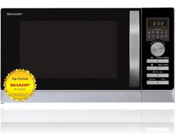 3-in-1 magnetron met hete lucht grill en convectie - 25 liter - 800W - 1000W grill - 2500W convectie - 10 automatische programma's - pizzaprogramma - metalen draaiplateau (30 cm) - zilver