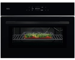 AEG TK8NK621B combi-oven – 45 cm – Hetelucht + magnetron – Wi-Fi – Zwart