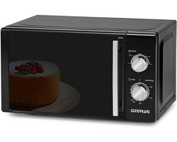 Combi Magnetron met Grillfunctie - 20 Liter - 3 Kookstanden - Zwart en Spiegelglas