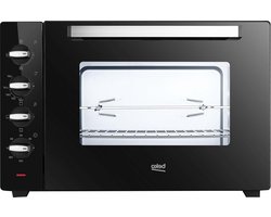 Elektrisch fornuis hete lucht 60 liter 2000 W 5 functies timer 120 min temperatuur tot 220 graden - zwart