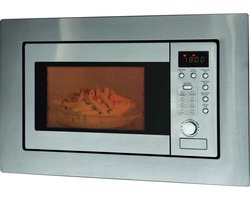 Inbouw magnetron met grill | 20 liter | 8 automatische programma's | Ontdooi functie | Roestvrij staal | 800 watt