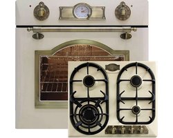 Kaiser - Inbouwoven - gaskookplaat - EG 6345 ElfEm - met enkele telescoopgeleider -retro gasfornuis - retro - 67L -Gaskookplaat KG 6325 ElfEm - 60 cm