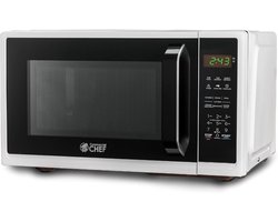 Kleine magnetron - Compact apparaat - Snel opwarmen - Digitaal display - 37 x 48 x 27 cm - Wit