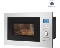 LifeStages - Combi Magnetron Inbouw 1 - 3-in-1 Inbouwmagnetron met Grill en Hetelucht - 8 Automatische Programma's - Timerfunctie - Roestvrijstalen Voor- en Binnenkant