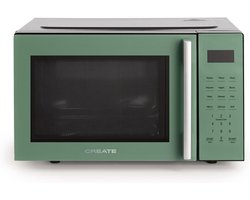 Magnetron met Grill - Oven Functie - Snel Koken - 8 Automatische Programma's - 23 Liter - Groen
