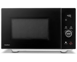 MEDION magnetron met grill en heteluchtfunctie (25 liter, 900 watt, 1100 watt bovengrill & 500 watt ondergrill, 2100 watt heteluchtfunctie, 11 programma's, 10 vermogensniveaus, roestvrij staal, MD1204