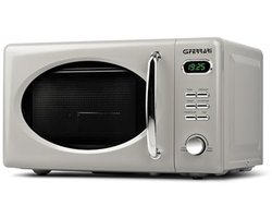 Retro Magnetron met Digitale Klok en Timer - 1150 W, 20 Liter, 8 Programma's