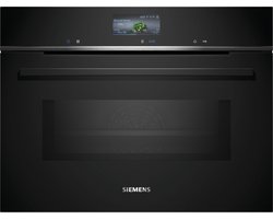 Siemens CM736GAB1 - iQ700 - Compacte inbouw bakoven met magnetron - 60cm x 45cm - varioSpeed: bereid de meest voortreffelijke gerechten tot wel 50% sneller - Home connect - Makkelijker schoon dankzij de gecoate achterwand