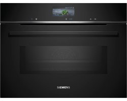 Siemens CM776G1B1 - iQ700 - 60cm x 45cm - Compacte inbouw bakoven met magnetron - Eenvoudig te reinigen met pyrolytische zelfreiniging activeClean - cookControl Pro: altijd uitstekende resultaten -