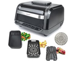 Zwart 6L Multifunctionele Heteluchtfriteuse en Oven met 8 Functies