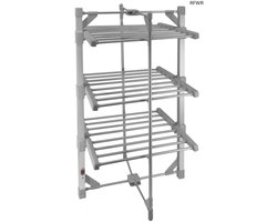 RFWR® Verwarmd Droogrek 3 Lagen - Energiezuinig en Draagbaar Kledingrek met 21m Droogruimte