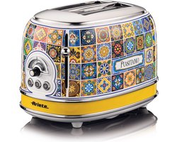 Ariete Positano 0155 - Italiaans design broodrooster - 2 sneden - 6 standen - 810 Watt