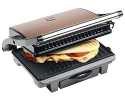 Bestron Contactgrill - ASW113CO - 1000W - Tosti apparaat - 28x17cm bakoppervlak - Koper