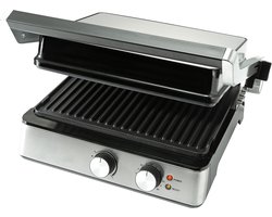 Bourgini - Tosti apparaat - Contactgrill - Grill apparaat gebruik als Panini grill en Tosti ijzer - PFAS-vrije keramische coating - RVS contact grill