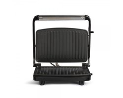 Compacte Grill & Panini Maker – 750W – Automatische Temperatuurregeling – Antiaanbak – Verstelbaar Scharnier – Grijs